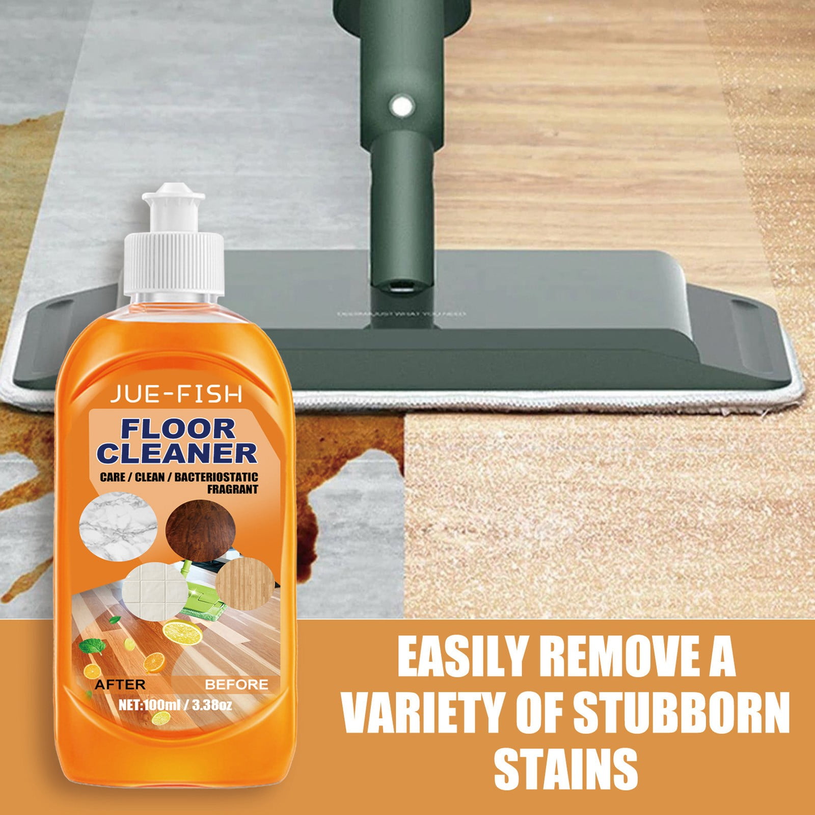 Off Promotions! Ynlkorvg Detergent JueFish Floor Cleaner Strong