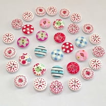Off Promotions! Ynlkorvg Handmade Buttons 100Pcs Per Pack Beautiful Printed Buttons Color A06 A06, Tools Clearance Sale