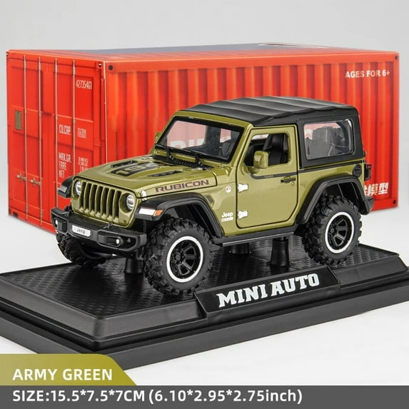 Off-Road 7 Door for Wrangler Diecast Toy Car Model, 1/32 Scale Metal Alloy Vehicle for Kids Boys Girls Adults, Doors Open, Light