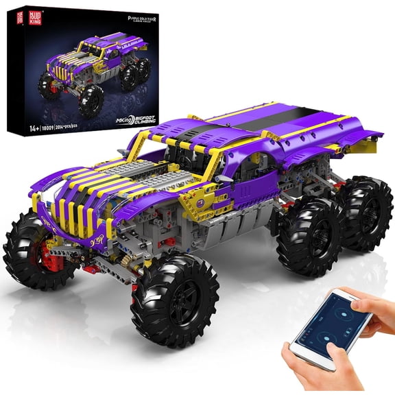 Off-Road ATV Building Blocks Set, APP & Remote Control Monster Truck Model Kit, STEM Engineering Climbing Racing Car Toy, Collectible Gift for Adult (2014+ Psc)