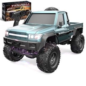 Off-Road Climbing RC Truck, 1/20 Scale 4WD 2.4G Full Proportional RC Vehicle with LED Lights, Dual Battery USB Charging, RTR RC Car for Outdoor Fun