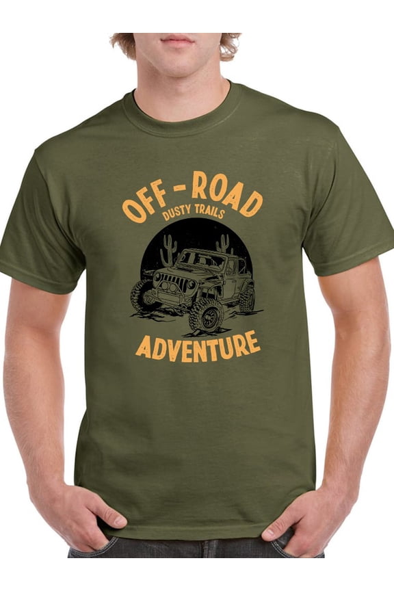 Off-Road Dusty Trails T-Shirt Men -Smartprints Designs, Male XX-Large