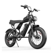 750W 28Mph 48V 15.6Ah 70Mi E-Bike, 20" Fat Tire Full Suspension, Adults Mountain Bike with Disc Brakes