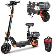Off Road Electric Scooter,1200W Motor E-Scooter,35 Miles Long Range & 30 Mph,10"All Terrain Tire,Outdoor Commuter E Scooter with Seat & Trunk