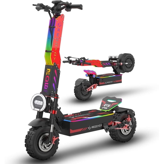 Off-Road Electric Scooter for Adults, 10000W Dual Motor, 72V 35Ah, Up to 60 MPH, 75 Miles Long Range, 13" Pneumatic Tires, Foldable Commuter E-Scooter