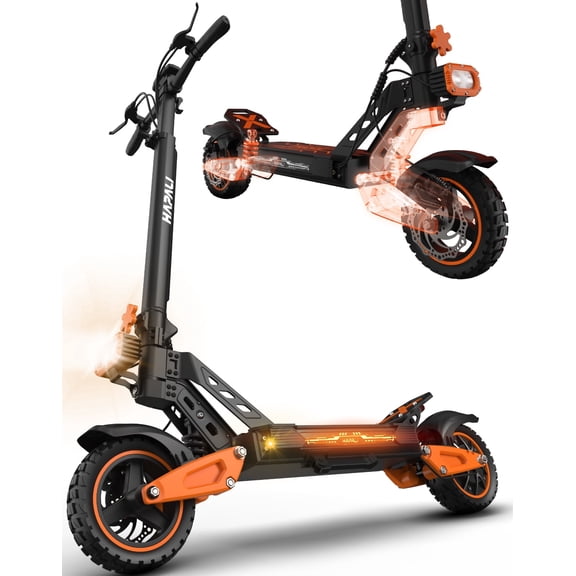 Off-Road Electric Scooter for Adults - 2000W Peak Power, 40-Mile Range, Advanced Swing-Arm Suspension, All-Terrain Capability