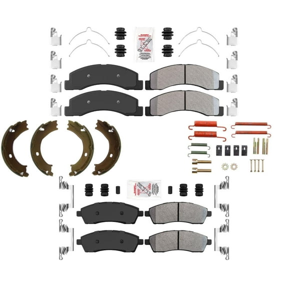 Off Road Fleet Duty Brake Pads & Parking Shoes For F250 F350 Super Duty 1999-04