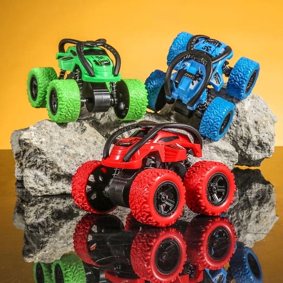 Off-Road Four-Wheel Drive Stunt Car - Anti-Fall Inertia Tumble Sports Vehicle for Children Fall-Resistant Toy Car