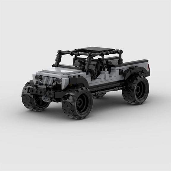 Off-Road Open Top Utility Vehicle Model, Small Particle DIY Interlocking Building Set