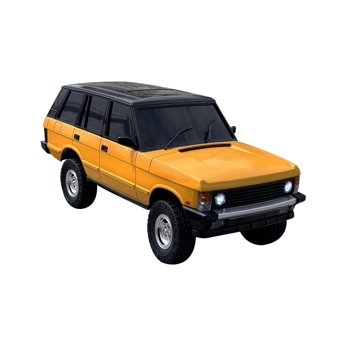 Off-Road RC Car, 1/18 Scale 2.4G 3CH 4WD RC Crawler Car with Flip-up Headlights, RTR Hobby Grade Collectible Model Gift for Adults & Hobbyists