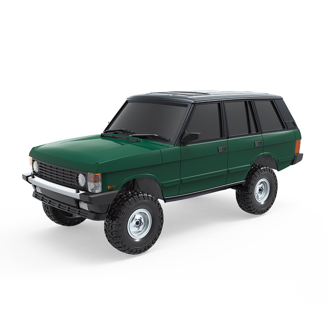 Off-Road RC Car, 1/18 Scale 2.4G 3CH 4WD RC Crawler Car with Flip-up Headlights, RTR Hobby Grade Collectible Model Gift for Adults & Hobbyists