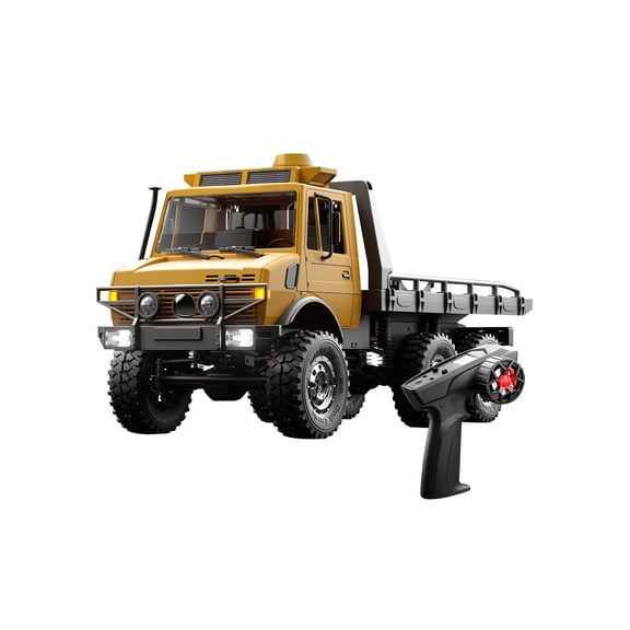 Off-Road RC Truck, 1/18 Scale 2.4G 6WD All-Terrain 15KM/H RC Emergency Climbing Truck with LED Lights, High/Low Dual Speed Modes, Collectible Gift for Adults Enthusiasts