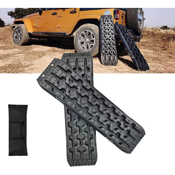 Off-Road Traction Boards Recovery Traction Tracks Sand Mud Snow Track Tire for 4WD Mud, Sand, Snow Traction Pads Emergency Tire Traction Device