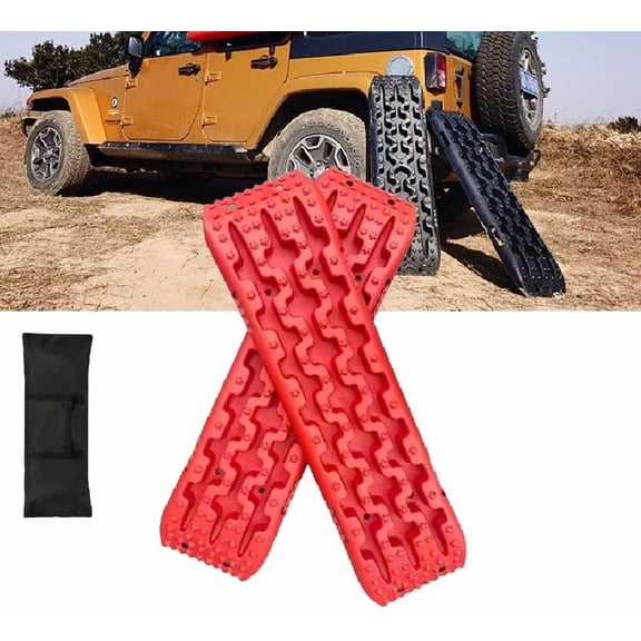 Off-Road Traction Boards Recovery Traction Tracks Sand Mud Snow Track Tire for 4WD Mud, Sand, Snow Traction Pads Emergency Tire Traction Device