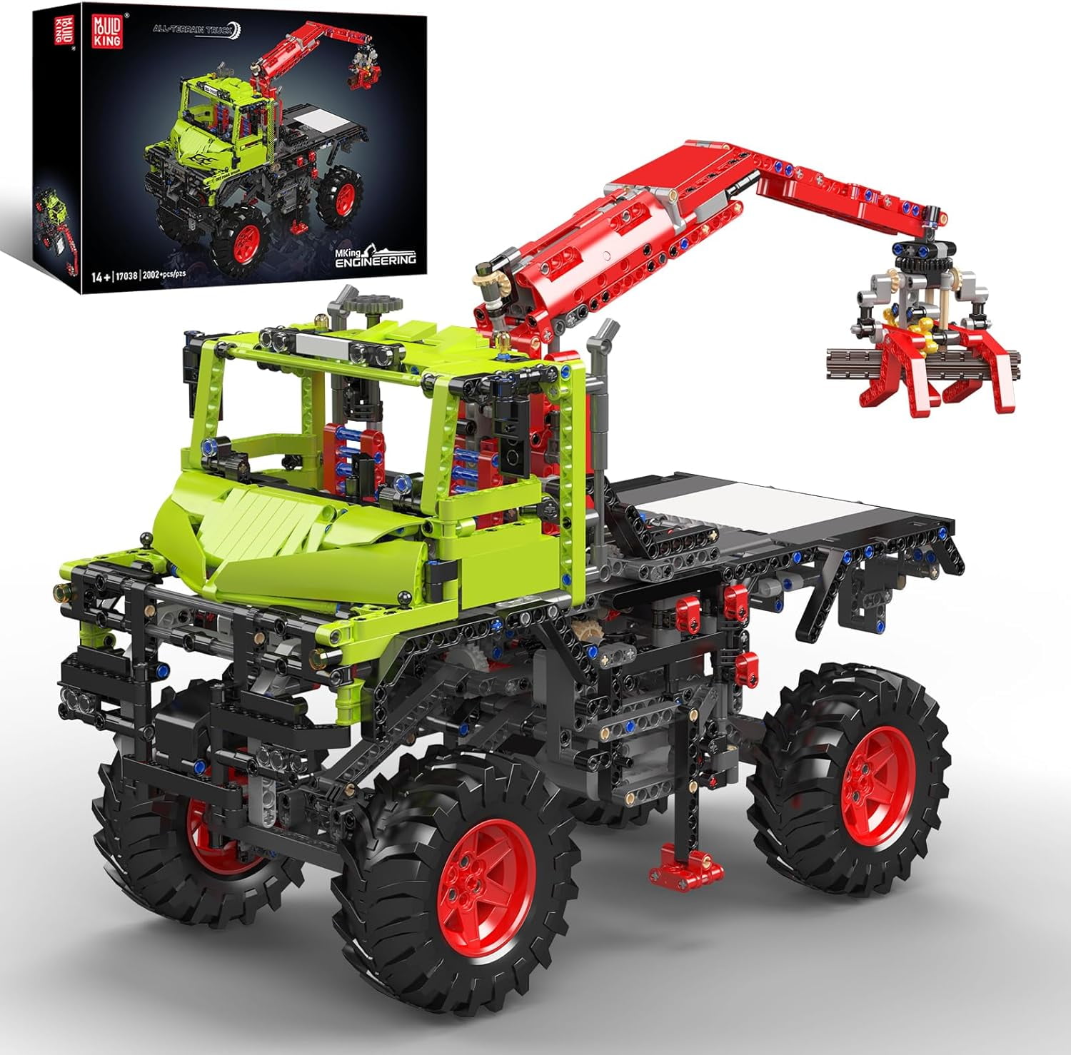 Off-Road Trucks Building Kits, All-Terrain 4x4 Mountain Truck Car Sets Model with Electric Motor, Gift for Age 14+/Adult Collections Enthusiasts (2002+ Pieces)