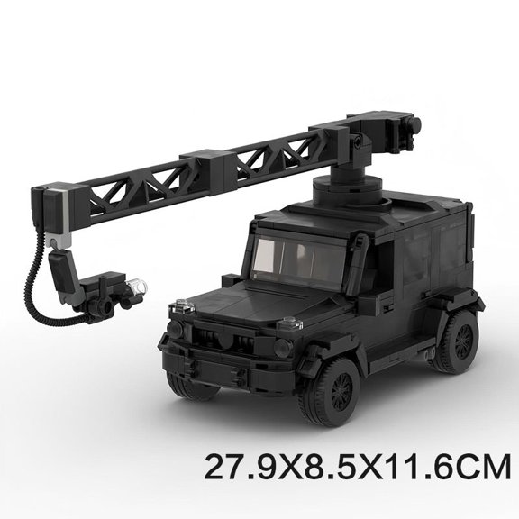 Off-Road Utility Vehicle with Camera Arm Building Blocks Set, DIY Assembly Offroad Truck Brick Model, Creative Desktop Collectible Building Toy