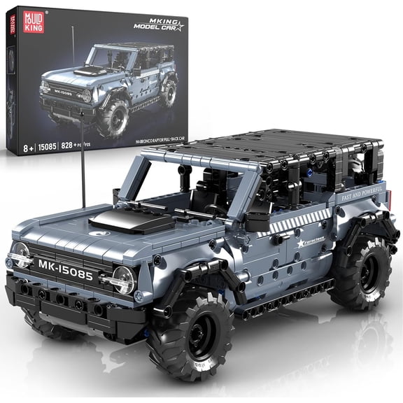 Off Road Vehicle Building Sets, Pull Back & Launch Car Building Blocks Kit, Collectible Car Model Toy for 12 (828 Pieces)