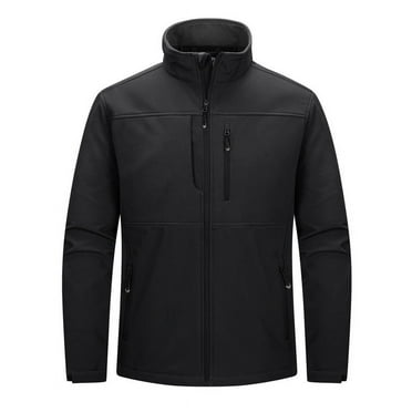 Off Road Ventures Men's Fleece Lined Softshell Jacket Lightweight Waterproof Windbreaker Rain Shell Jacket for Outdoor Hiking