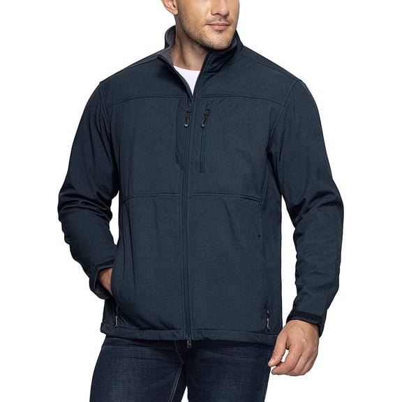 Off Road Ventures Men's Fleece Lined Softshell Jacket Lightweight Waterproof Windbreaker Rain Shell Jacket for Outdoor Hiking