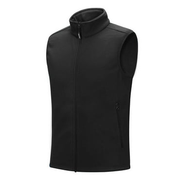 Off Road Ventures Mens Fleece Vest Lightweight Outerwear Zip Up Golf Running Sleeveless Vest With Pockets for Hiking Travel
