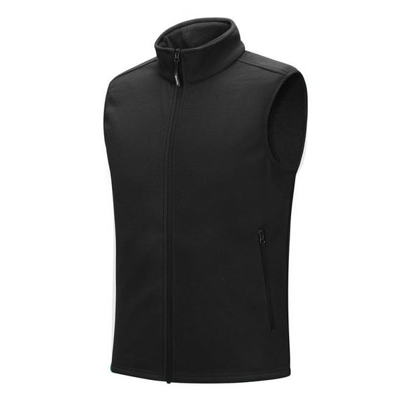Off Road Ventures Mens Fleece Vest Lightweight Outerwear Zip Up Golf Running Sleeveless Vest With Pockets for Hiking Travel