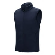 Off Road Ventures Men's Lightweight Fleece Vest Running Softshell Outerwear Windproof Sleeveless Jacket Vest with Zippered Pockets for Hiking Golf