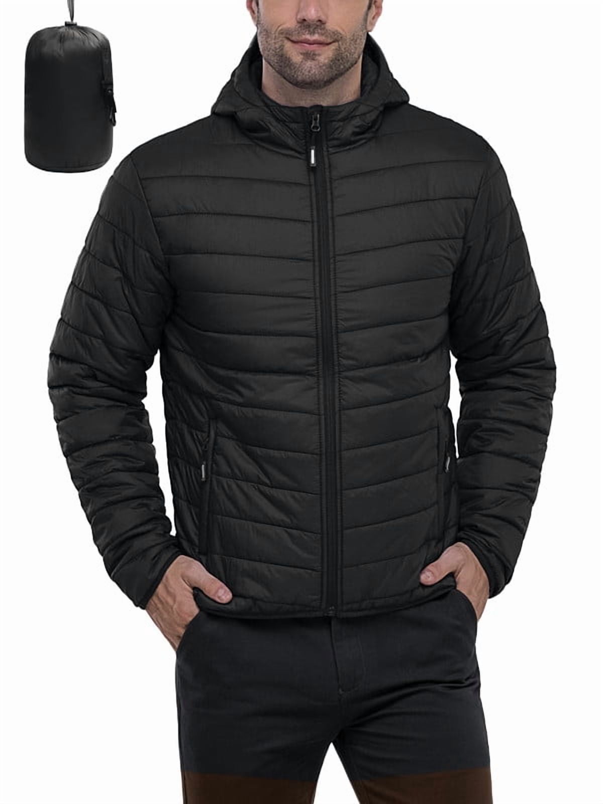 Off Road Ventures Men's Lightweight Packable Puffer Jacket Hooded Water ...