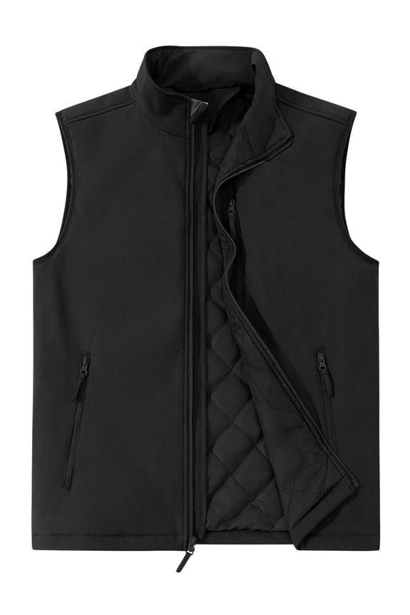 Men's Lightweight Vest Warm Insulated Waterproof Sleeveless Outerwear Jacket for Winter