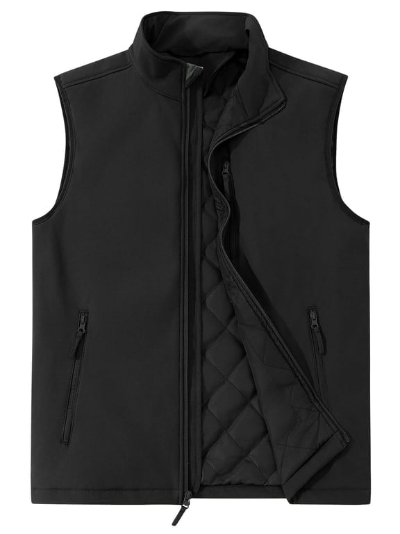 Men's Lightweight Vest Warm Insulated Waterproof Sleeveless Outerwear Jacket for Winter