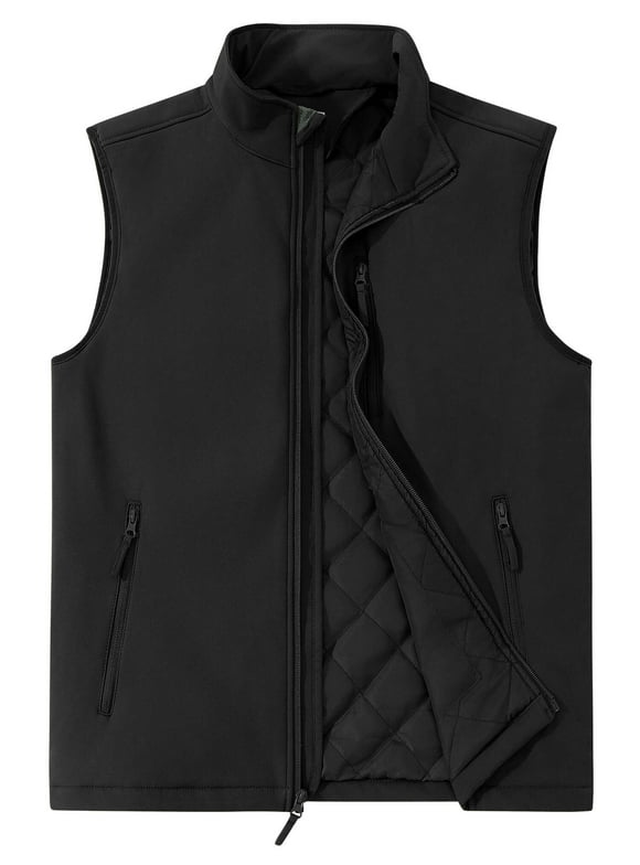 Men's Lightweight Vest Warm Insulated Waterproof Sleeveless Outerwear Jacket for Winter