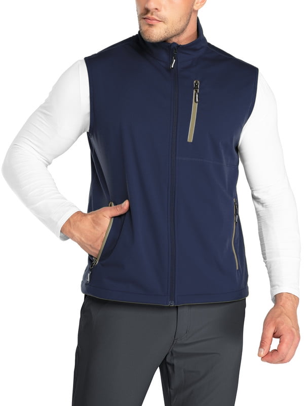 Off Road Ventures Mens Golf Vest Lightweight Waterproof Sleeveless Softshell Running Vest for Outerwear Fishing