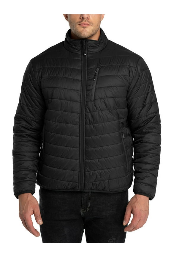 Men's Packable Puffer Jacket Lightweight Insulated Warm Snow Ski Coat for Hiking Travel