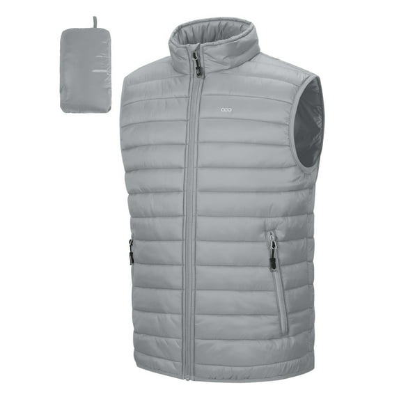 Off Road Ventures Men's Packable Puffer Vest Lightweight Water-Resistant Sleeveless Down jacket Outerwear with Pockets