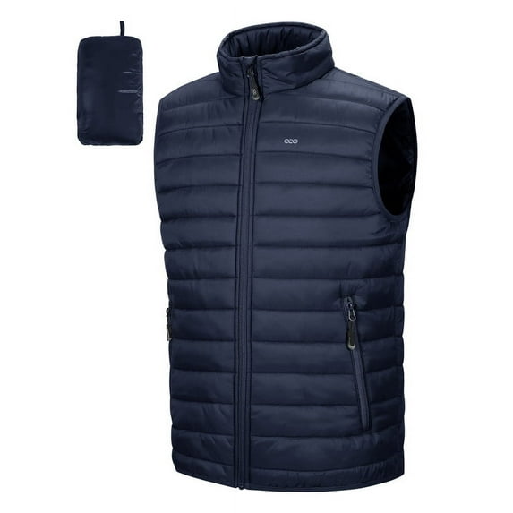 Off Road Ventures Men's Packable Puffer Vest Lightweight Water-Resistant Sleeveless Down jacket Outerwear with Pockets