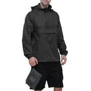 OFF ROAD VENTURES Men Rain Jacket Waterproof Hood Packable Lightweight Raincoat for Fishing Golf