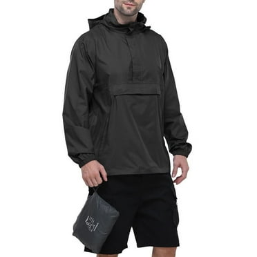 Off Road Ventures Men Rain Jacket Waterproof Hood Packable Lightweight Raincoat for Fishing Golf