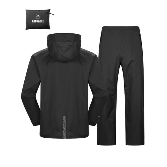 Off Road Ventures Mens Waterproof Rain Suit Lightweight Packable Breathable Rain Gear for Hiking Golf Outdoor ( Jacket and Pants )