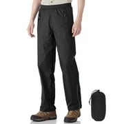 Off Road Ventures Men's Rain Pants Waterproof Windproof Lightweight Packable Over Pants for Hiking Outdoor Golf Travel