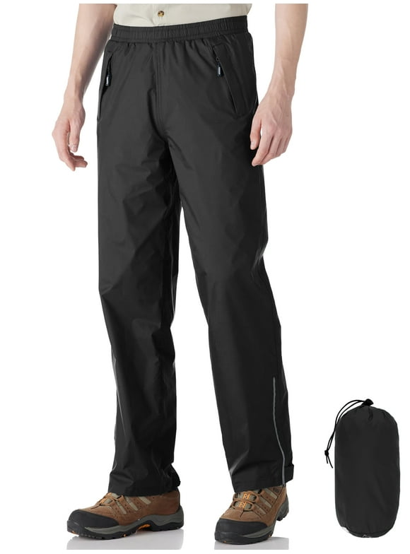 Off Road Ventures Mens Rain Pants Waterproof Windbreaker Lightweight Hiking Pants for Golf Travel