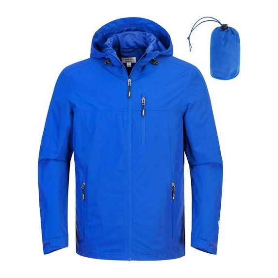 Off Road Ventures Men's Waterproof Rain Jackets Packable Lightweight Windbreaker Rain Shell Raincoat with Hood