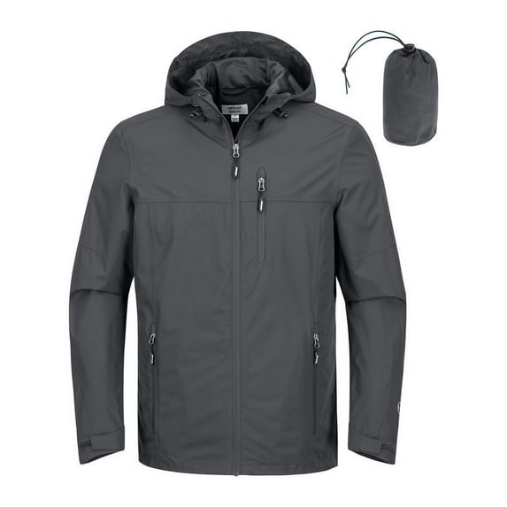 Off Road Ventures Men's Waterproof Rain Jackets Packable Lightweight Windbreaker Rain Shell Raincoat with Hood