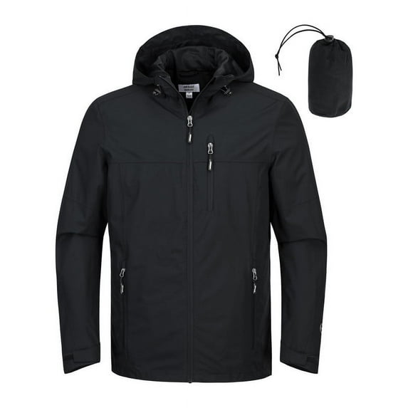Off Road Ventures Men's Waterproof Rain Jackets Packable Lightweight Windbreaker Rain Shell Raincoat with Hood