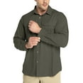 thumbnail image 1 of Off Road Ventures Mens Long Sleeve Safari Shirt Upf 50 Sun Protection Quick Dry Lightweight Button Down Hiking Shirt for Camping Fishing, 1 of 7