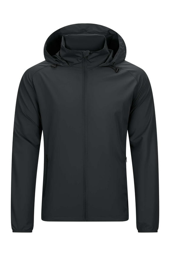 Mens Packable Rain Jacket Waterproof Hooded Lightweight Windbreaker Raincoat for Outdoor Golf