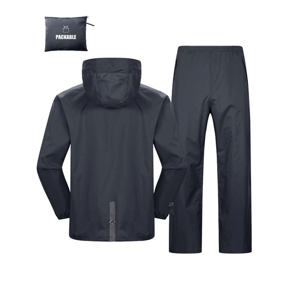 Off Road Ventures Mens Waterproof Rain Suit Lightweight Packable Breathable Rain Gear for Hiking Golf Outdoor ( Jacket and Pants )