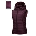 thumbnail image 1 of Off Road Ventures Woman Puffer Vest Outerwear Lightweight Hood Winter Sleeveless Jacket With Zipper Pocket, 1 of 1