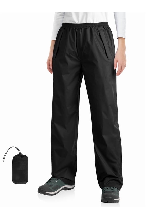 Woman Waterproof Rain Pants Lightweight Packable Wind Pants for Golf Hiking Outdoor