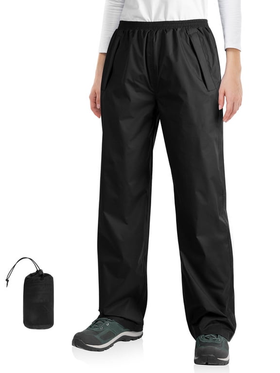 Woman Waterproof Rain Pants Lightweight Packable Wind Pants for Golf Hiking Outdoor