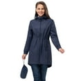 thumbnail image 1 of Off Road Ventures Womens Waterproof Rain Jacket Lightweight Packable Windbreaker Long Raincoat With Hood, 1 of 8