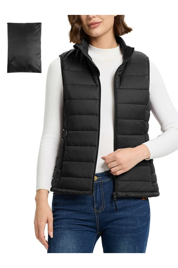 Women Puffer Vest Lightweight Outerwear Sleeveless Winter Down Jacket for Outdoor Travel